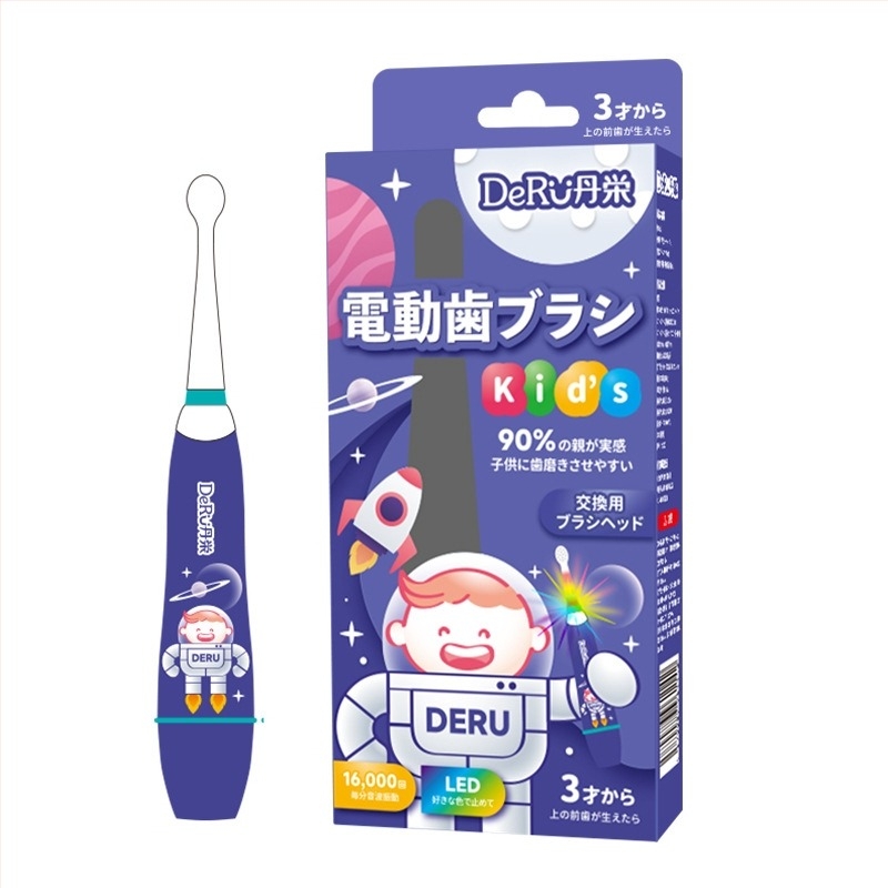 Παιδική ηλεκτρική οδοντόβουρτσα με τεχνολογία sonic, αυτόματη λειτουργία, προστασία κατά της τερηδόνας и μαλακό καρτούν σχέδιο