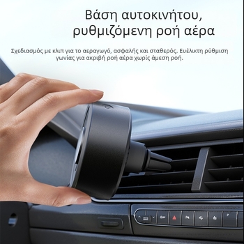 Αυτοκινητικός USB ανεμιστήρας αρωματοθεραπείας για έξοδο κλιματισμού, 5 πτερύγια, κινητήρας χωρίς ψήκτρες, ψηφιακή οθόνη, αναδιπλούμενος