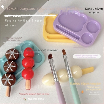 Νέα πολυλειτουργική βάση μανικιούρ με σχέδιο σε σχήμα κατοικίδιου, επιτραπέζιος οργανωτής και θήκη για στυλό – πλαστικό και κεραμικά – μάρκα kaniu – 1 τεμάχιο