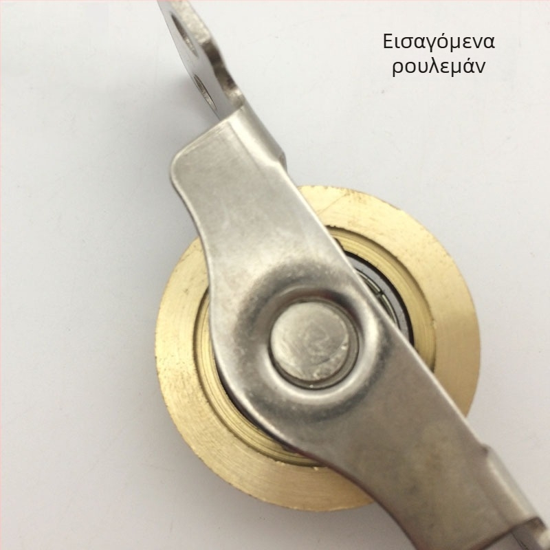 Ροδάκια συρόμενης πόρτας (Υλικό: Χαλκός; Μοντέλο: ροδάκια συρόμενης πόρτας βασικού ντουλαπιού; Εφαρμογή: τροχαλίες για πόρτες και παραθύρα; Στυλ: Σύγχρονος μινιμαλισμός)