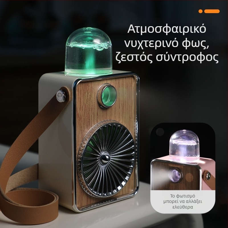 Φορητός ανεμιστήρας για τον λαιμό με επαναφορτιζόμενη USB μπαταρία 800–1000 mAh, 2 ταχύτητες, 5V/5W, θόρυβος 36–45 dB
