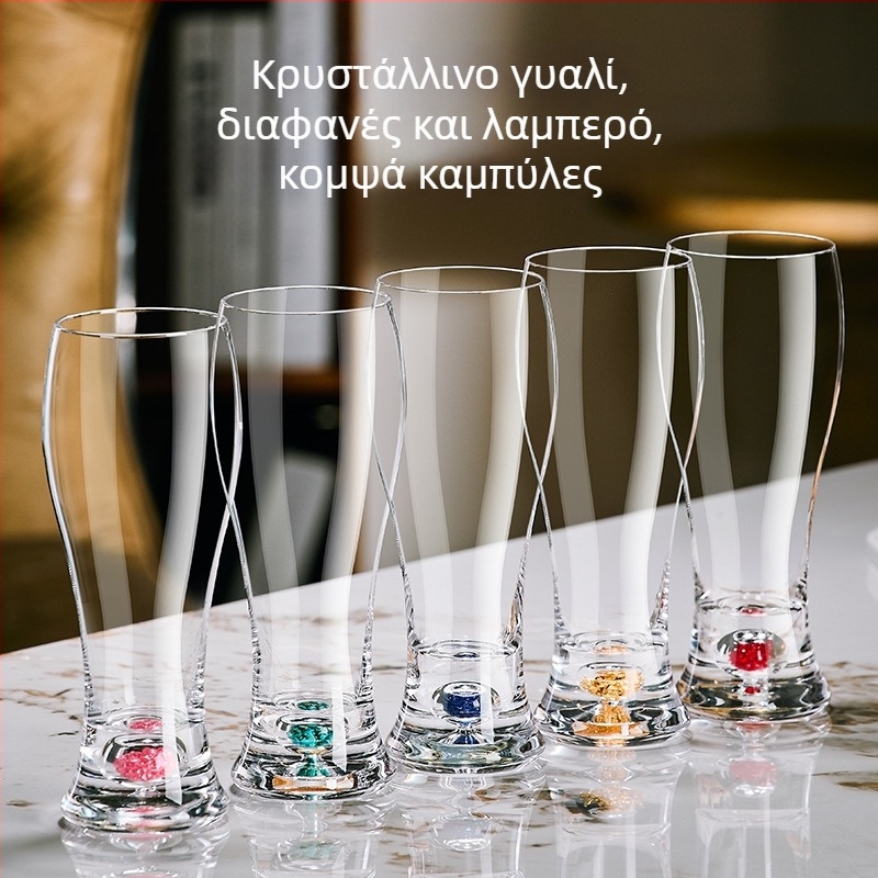 Ποτήρι μπύρας για εμπορική χρήση, παχυσμένο σχέδιο, γυάλινο ποτήρι μεγάλής χωρητικότητας, περιστρεφόμενη βάση για ποτήρια
