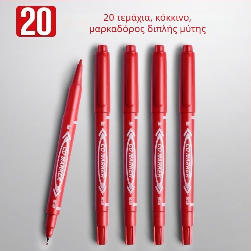 30 κόκκινες gel στυλό για δασκάλους με παχύτερη άκρη, στυλό υπογραφής με καπάκι για διόρθωση και εξετάσεις