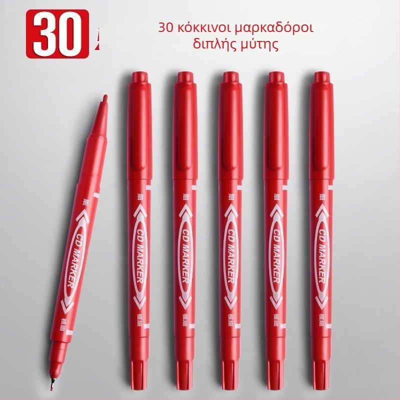 30 κόκκινες gel στυλό για δασκάλους με παχύτερη άκρη, στυλό υπογραφής με καπάκι για διόρθωση και εξετάσεις