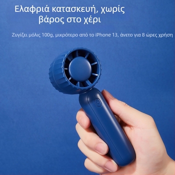 Cat State Χειροκίνητος φορητός USB ανεμιστήρας με κινητήρα χωρίς ψήκτρες, 5 λεπίδες, 3 ταχύτητες, ενσωματωμένη μπαταρία 300–500 mAh, θόρυβος έως 36 dB, Φόρτιση USB