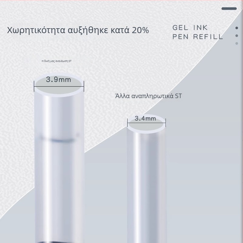 Long-standing αναπλήρωση για στυλό κλικ 0,5 мм, συμβατό με U9/U17/U20, πλαστικό, σε κουτί