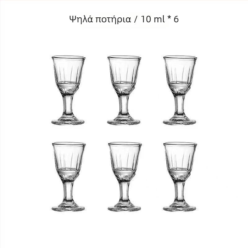 Jingnoya Σετ δοσοδιανομέας λικέρ – γυάλινα ποτήρια κρασιού, 6–10 τεμάχια, απλό στυλ, εκτυπωμένο λογότυπο