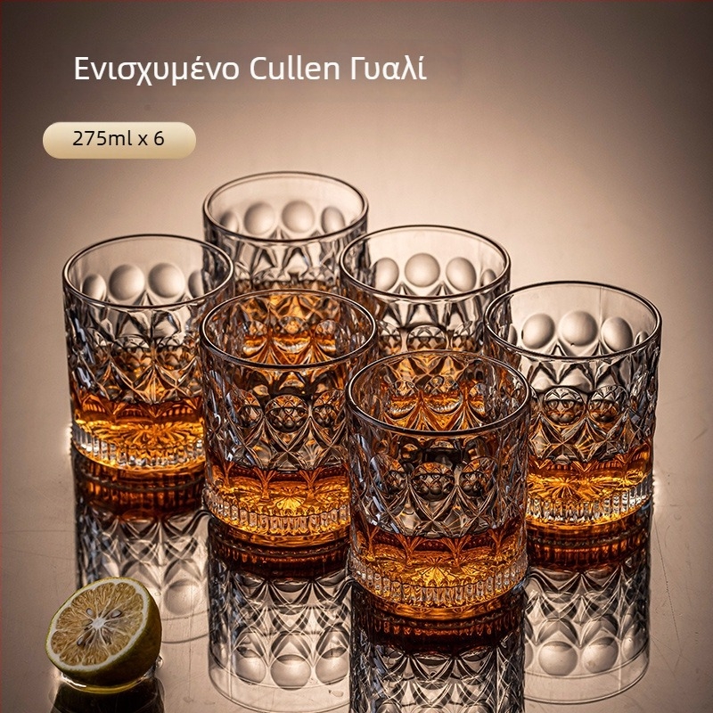 Σετ ποτηριών ουίσκι - γυαλί, 401–500 ml, 6–10 τεμάχια, μοντέρνο απλό στυλ, χαρτονένιο κουτί