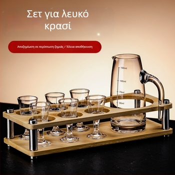 Σετ διανομής ποτών από γυαλί για οικιακή χρήση – γυάλινο σετ, χωρητικότητα 101–200 ml, 6–10 τεμάχια, μοντέρνος μινιμαλιστικός στυλ, δυνατότητα εκτύπωσης λογότυπου