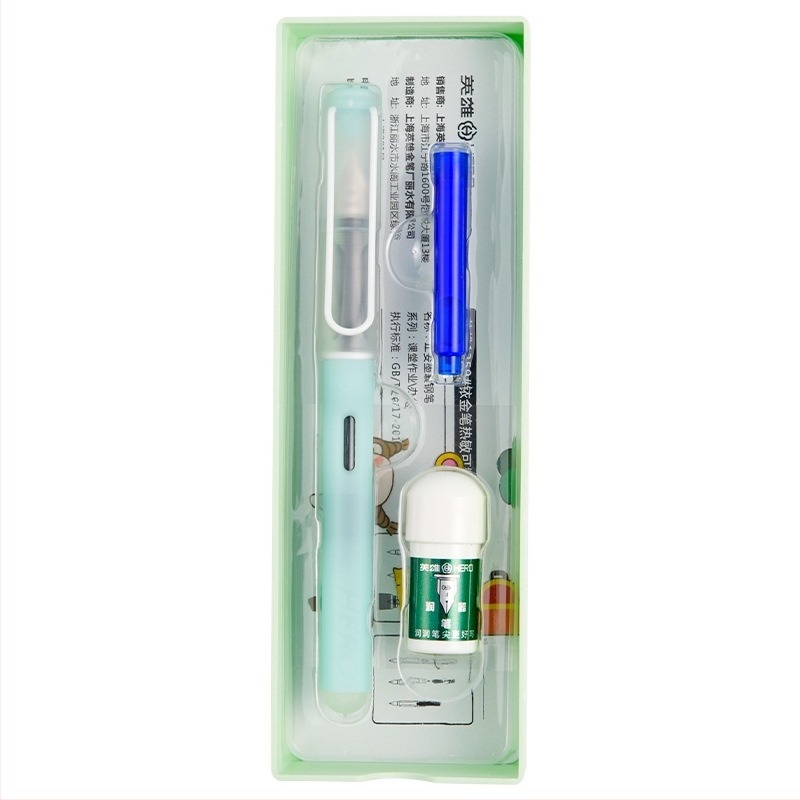 Hero 1359 Sea Breeze θερμοευαίσθητο διαγραφόμενο στυλό γραφής, EF ιριδίου μύτης, περίβλημα από ρητίνη, διπλό σύστημα δύο μελανιών