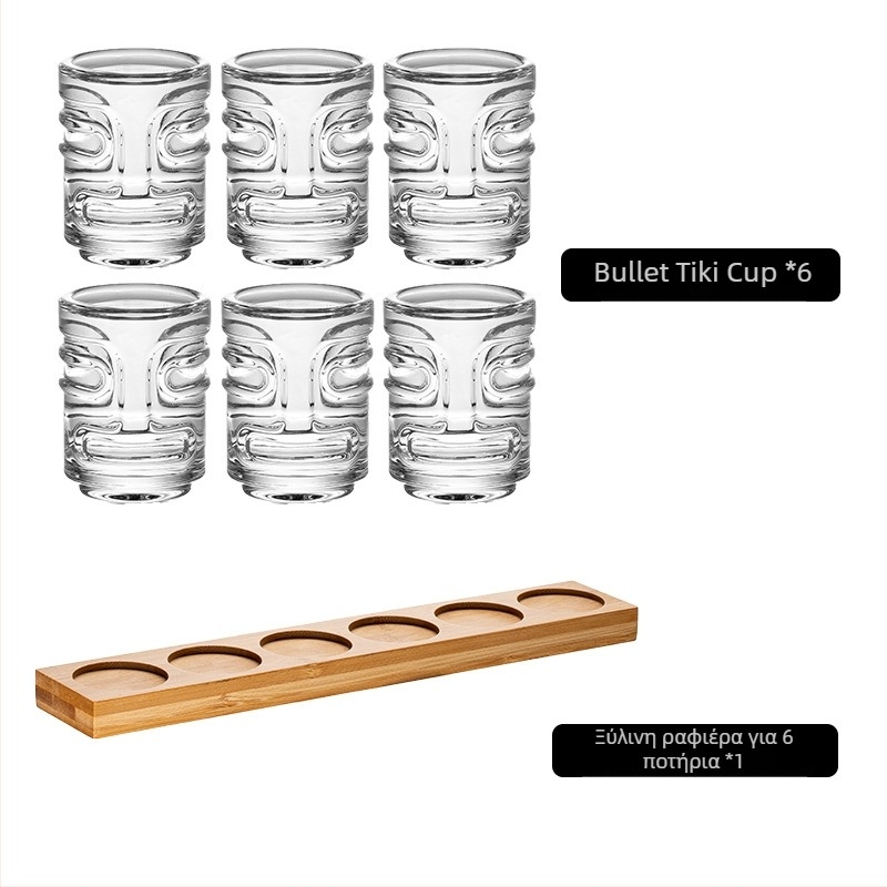 Barx Ποτήρι Κοκτέιλ 301–400 ml, γυάλινο, μοντέρνο μινιμαλιστικό στυλ με κατακόρυφες ρίγες