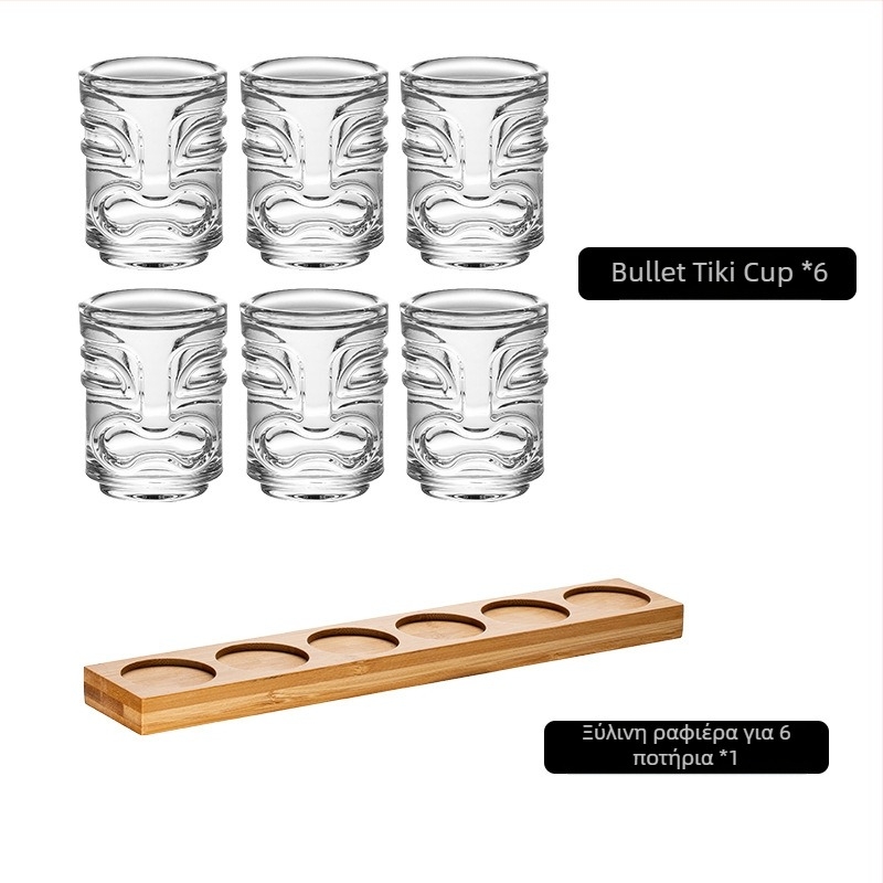 Barx Ποτήρι Κοκτέιλ 301–400 ml, γυάλινο, μοντέρνο μινιμαλιστικό στυλ με κατακόρυφες ρίγες