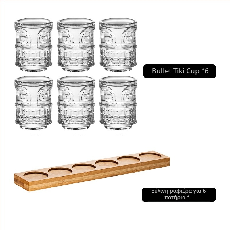Barx Ποτήρι Κοκτέιλ 301–400 ml, γυάλινο, μοντέρνο μινιμαλιστικό στυλ με κατακόρυφες ρίγες