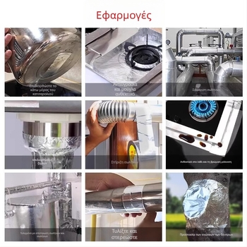 Ταινία αλουμινόφυλλου χωρίς υπόστρωμα, ανθεκτική σε υψηλές θερμοκρασίες, αδιάβροχη, για εξωτερική προστασία και περιτύλιξη μεταλλικών σωλήνων