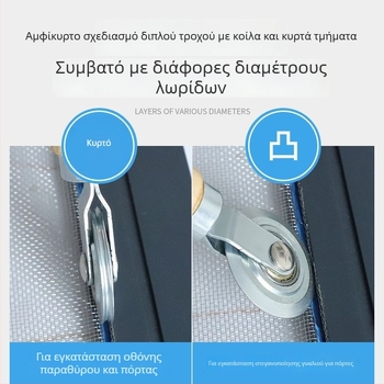 Εργαλείο τοποθέτησης δικτύου παραθύρων με κύλινδρο σπλίν για εγκατάσταση διχτυού κατά των κουνουπιών (περιλαμβάνει κύλινδρο, λωρίδα και γάντζο)