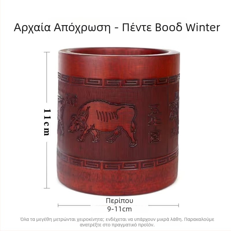 Θήκη στυλό από μπαμπού, στρογγυλό σχήμα, με λογότυπο εκτυπωμένο, διατίθεται προσαρμογή, αδειοδοτημένη ιδιωτική ετικέτα