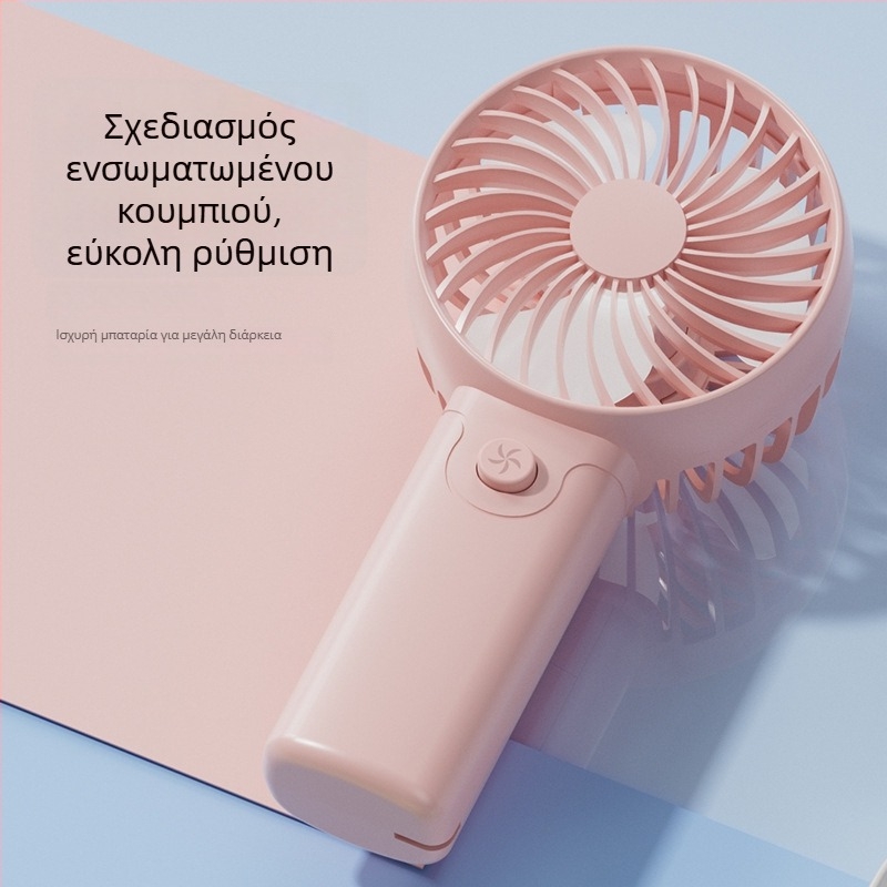 Χειροκίνητος φορητός μίνι ανεμιστήρας με αφαιρούμενη μπαταρία 2000–4000 mAh, κινητήρας με βούρτσες, 3 λεπίδες, τροφοδοσία USB, θόρυβος κάτω από 36 dB