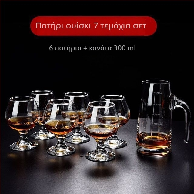 Unique σετ ποτηριών για πνευματώδη ποτά από κρύσταλλο χωρίς μόλυβδο — χωρητικότητα 1000 ml+, απλό στυλ