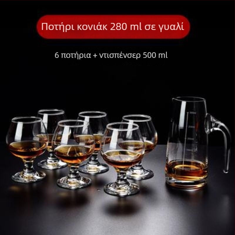 Unique σετ ποτηριών για πνευματώδη ποτά από κρύσταλλο χωρίς μόλυβδο — χωρητικότητα 1000 ml+, απλό στυλ