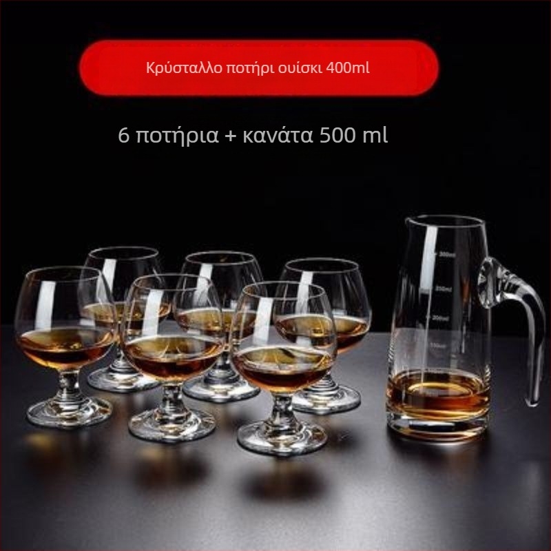 Unique σετ ποτηριών για πνευματώδη ποτά από κρύσταλλο χωρίς μόλυβδο — χωρητικότητα 1000 ml+, απλό στυλ