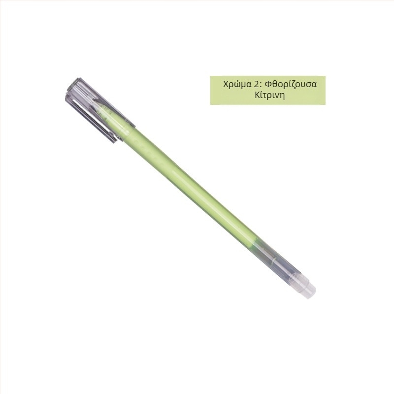 Στυλό ημερολογίου με φθορίζον επισημαντικό για επισημάνσεις κρίσιμων σημείων, μοντέλο 972-A, πλαστικό περίβλημα, συσκευασία σε σακούλα, δυνατότητα προσαρμογής