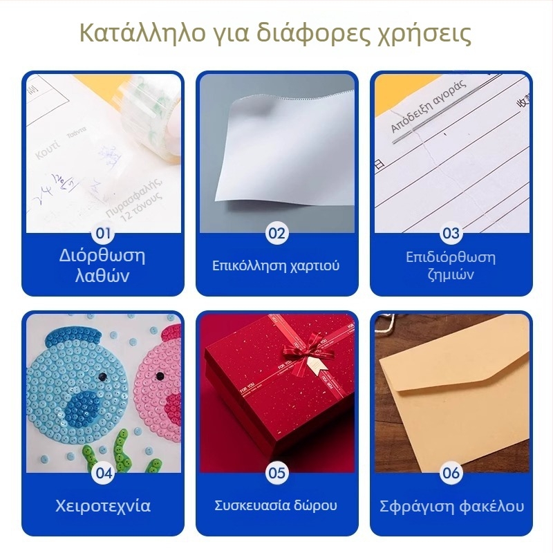 Διαφανής ταινία για λάθη σε ερωτήσεις, μικρός ρολό, PET, μοντέλο ZH-CTJD, μάρκα Friendly, για γραφείο