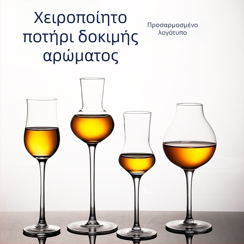 Κρυστάλλινο ποτήρι κρασιού, σχέδιο τουλιπώδους σχήματος, χωρητικότητα 101–200 ml, μοντέρνα απλότητα, δυνατότητα εκτύπωσης λογότυπου, συσκευασμένο σε χαρτοκιβώτιο