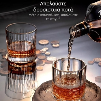 Σετ ποτηριών ουίσκι – μοντέρνος μινιμαλιστικός σχεδιασμός, χωρητικότητα 301–400 ml, 6–10 τεμάχια, υλικό: κοινό γυαλί, συσκευασία: κουτί