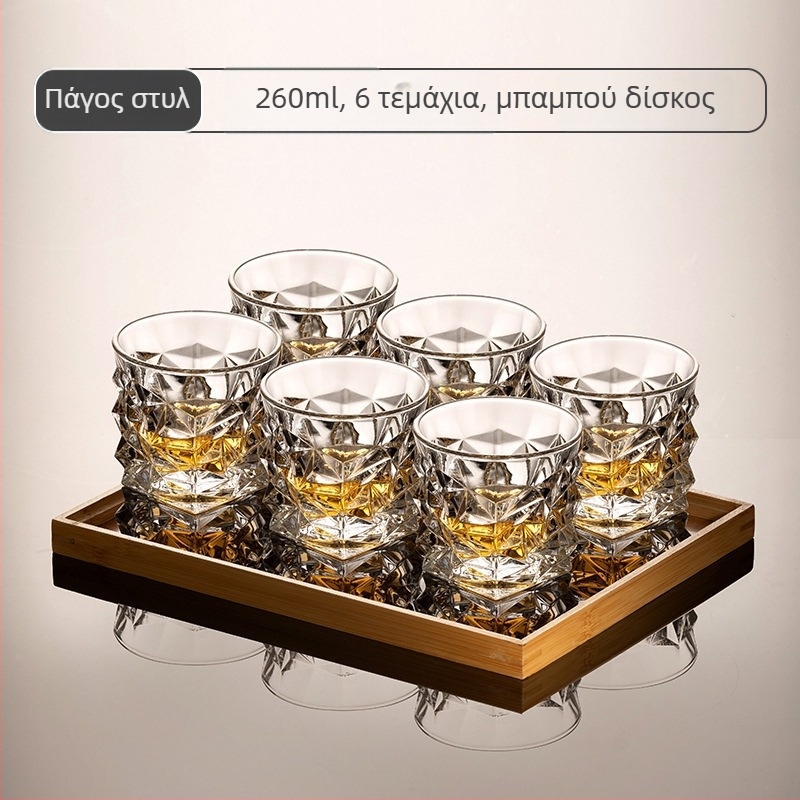 Σετ ποτηριών ουίσκι – μοντέρνος μινιμαλιστικός σχεδιασμός, χωρητικότητα 301–400 ml, 6–10 τεμάχια, υλικό: κοινό γυαλί, συσκευασία: κουτί