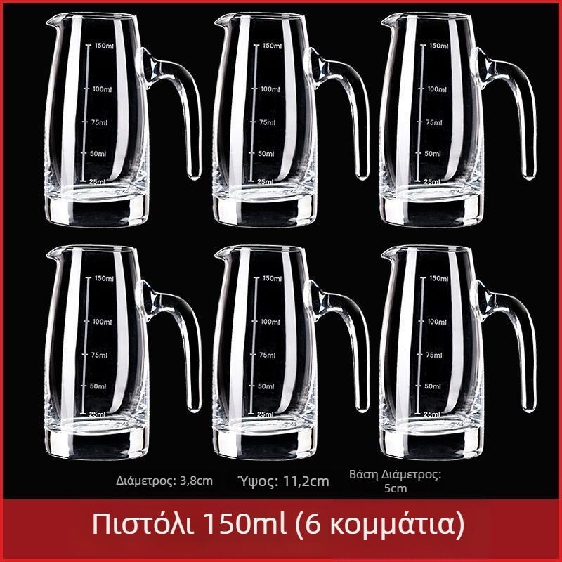 Σετ ντεκαντέρ για οικιακή χρήση με κύπελλο μέτρησης και κλίμακα από κρύσταλλο χωρίς μόλυβδο