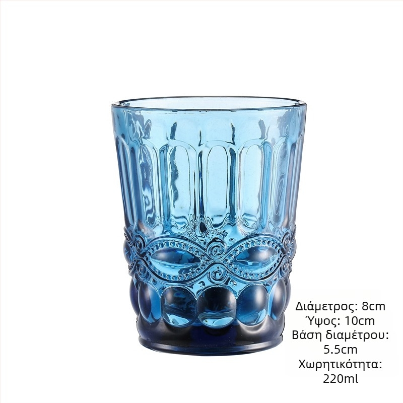 Γυάλινο ποτήρι πολλαπλών χρήσεων, ρετρό στυλ без λαβή ή καπάκι, γυάλινο σόδα-λάιμ, χωρητικότητα 201–300 ml