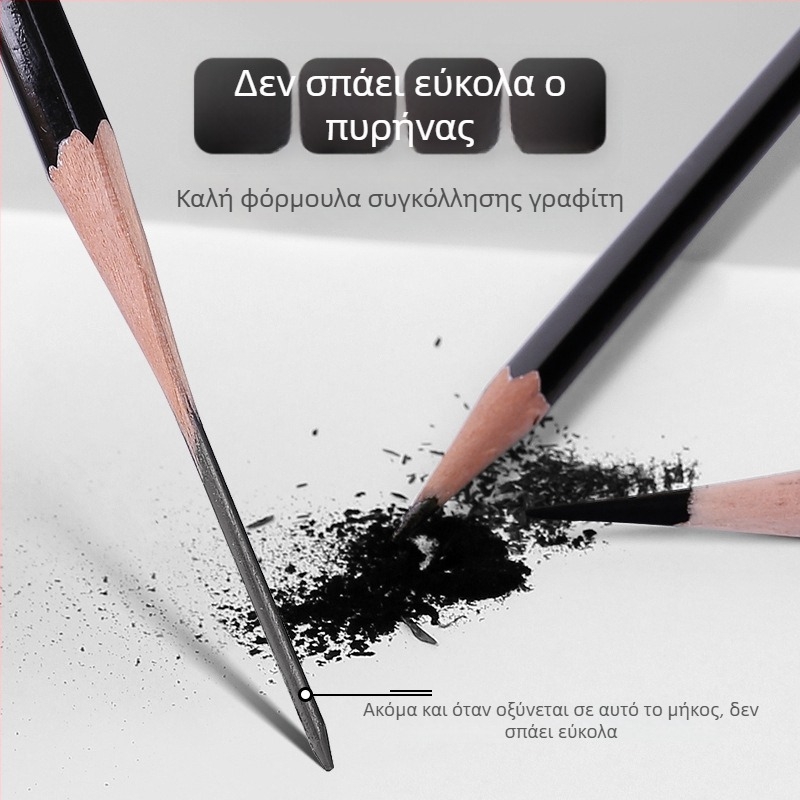 Montmartre σετ μολυβιών σκίτσου – γραφίτης HB και 2B, μαλακά/μεσαία/σκληρά, σετ 12 ή 10 τεμάχια
