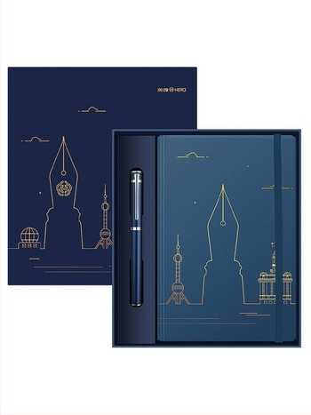 HERO Explorer fountain pen σετ δώρου, μεταλλικό σώμα, nib από ιρίδιο, εναλλάξιμος θύλακας μελανιού, κατάλληλο για επιχειρηματικά δώρα