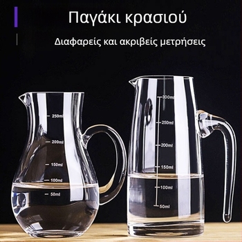 Ντεκαντέρ για λικέρ από κρύσταλλο χωρίς μόλυβδο με κλίμακα μέτρησης – σετ γυάλινων ποτηριών για οικιακή χρήση, στυλ: νέο κινέζικο στυλ