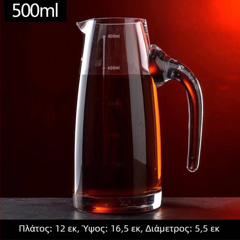 Ντεκαντέρ για λικέρ από κρύσταλλο χωρίς μόλυβδο με κλίμακα μέτρησης – σετ γυάλινων ποτηριών για οικιακή χρήση, στυλ: νέο κινέζικο στυλ