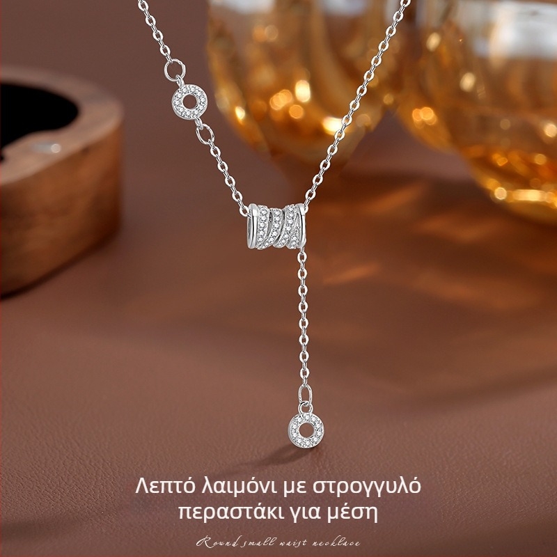 Chenyiyi χαλκό κολιέ με αλυσίδα σταυρού και γεωμετρικό κρεμαστό, βάρος 3 g, για γυναίκες