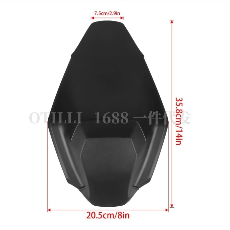Otilli Kawasaki Z900 2025 κάλυμμα πίσω καθίσματος επιβάτη με προεξοχή