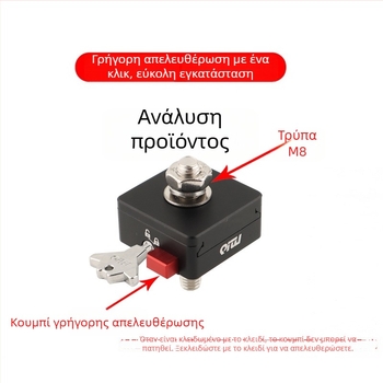 LED προβολέας με βάση αντικλοπής και γρήγορη απελευθέρωση για αυτοκίνητα και μοτοσικλέτες, κράμα αλουμινίου