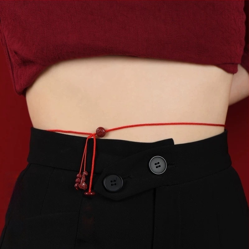 Αλυσίδα μέσης με δώδεκα ζώδια, ρυθμιζόμενη, unisex, εθνοϋφαντη σχεδίαση