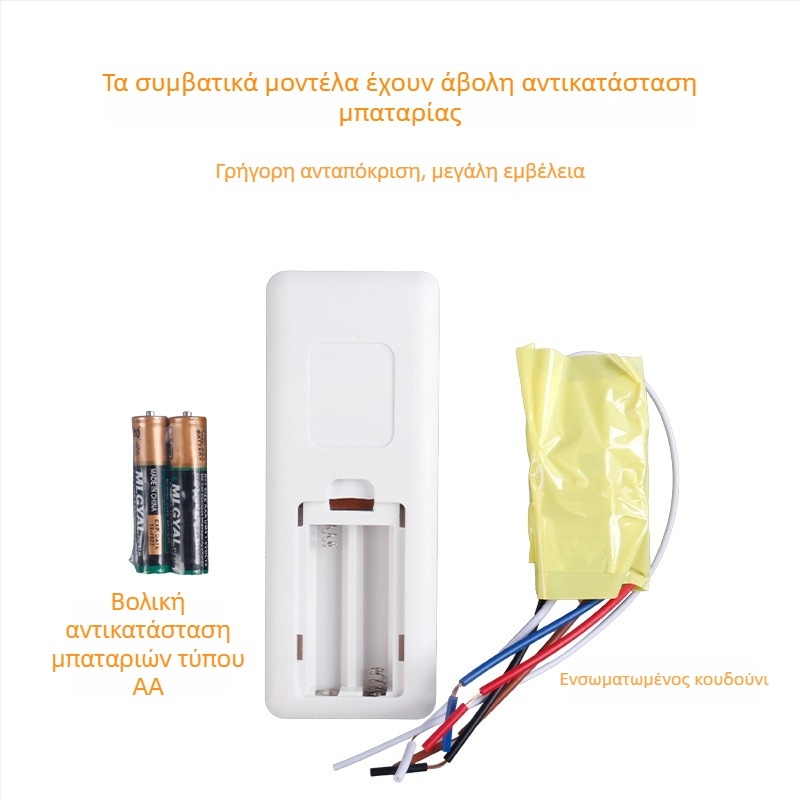 JANX Ασύρματος ανεμιστήρας με τηλεχειριστήριο, λειτουργική θερμοκρασία 0-40°C, διακόπτης τηλεχειρισμού