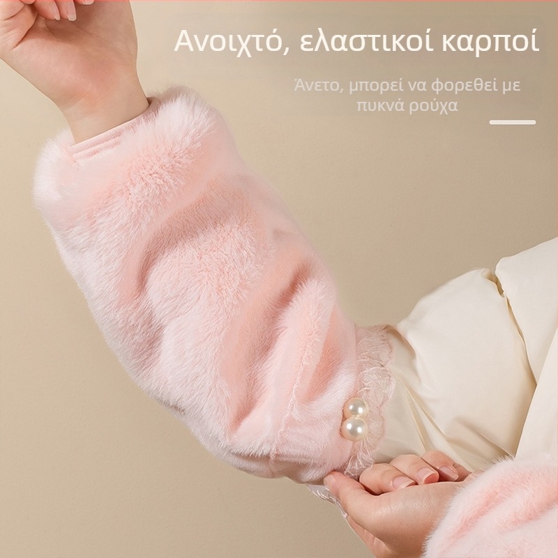 Μακριά προστατευτικά μανίκια για γραφείο — πολυεστερικό ύφασμα, αντίβρωμιάς, χειμώνα και φθινόπωρου, μονόχρωμο σχέδιο, απλός στυλισμός, για γυναίκες