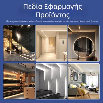 Mijia Έξυπνο πάνελ ελέγχου φωτισμού με δυνατότητα dimming, Bluetooth ασύρματο, χωρίς ουδέτερο, δύο αγωγών LED διακόπτης φωνής, γυάλινο πάνελ