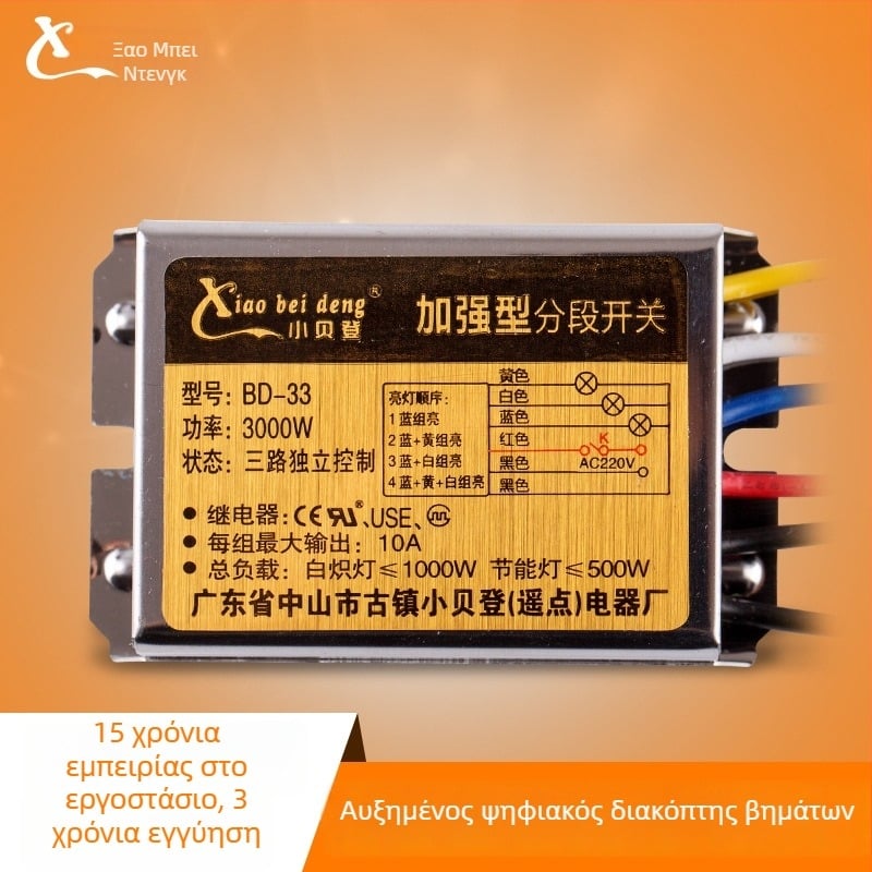 Ασύρματος Έξυπνος Διακόπτης, ενισχυμένου ανοξείδωτου χάλυβα, διπλού καναλιού, τηλεχειριστήριο