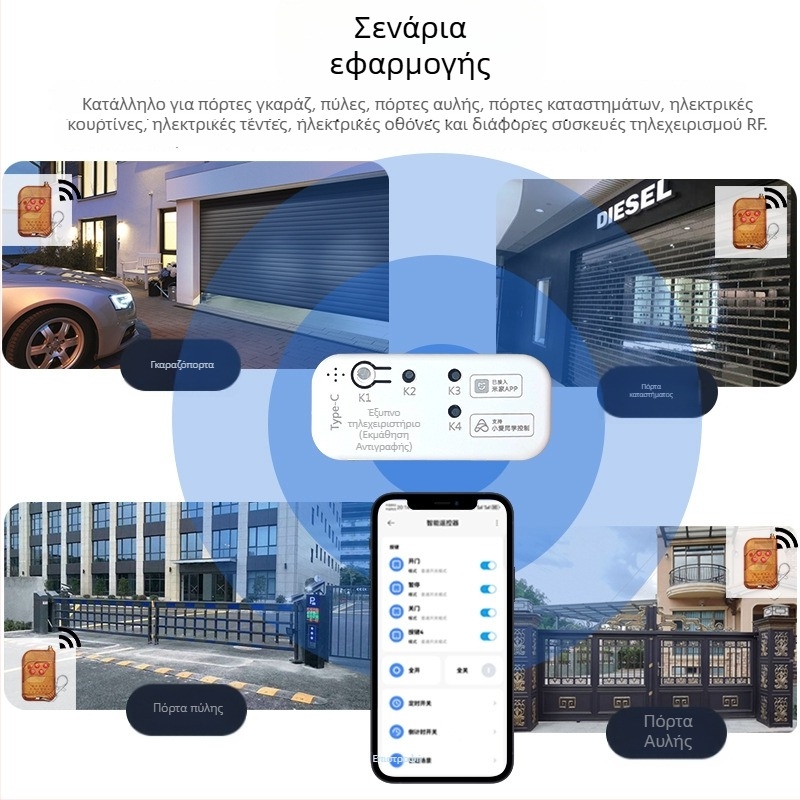 Mijia Mesh Έξυπνο RF Remote Gateway με δυνατότητα εκμάθησης 433MHz, συμβατό με Xiaoai για γκαράζ ρολά κουρτίνας