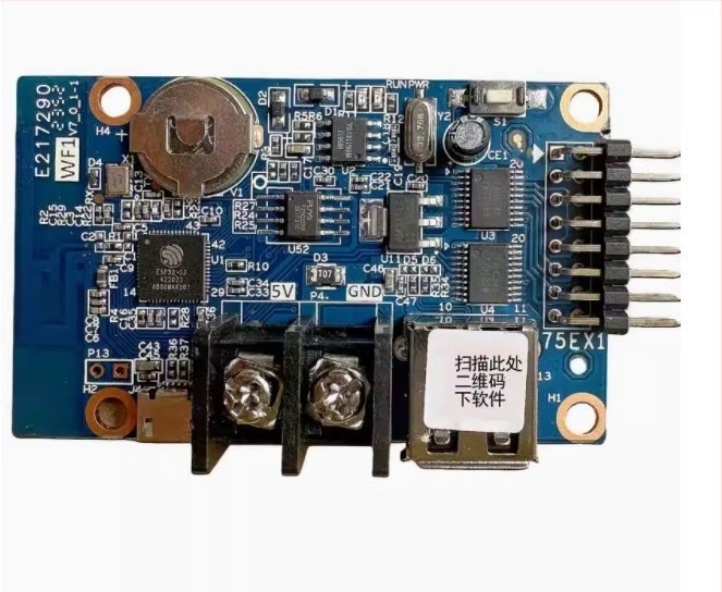 HD-WF1 οθόνη LED βιτρίνας με κάρτα ελέγχου, τηλεχειριστήριο, WiFi και USB