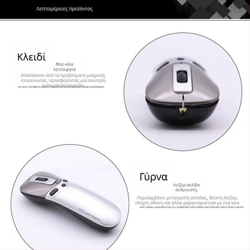 Laser παρουσίασης με 2.4G ασύρματη σύνδεση για Android, μετακίνηση σελίδων PPT – μοντέλο Pr05, Sibote