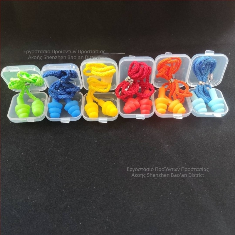 PU ωτοασπίδες με κορδόνι, μείωση θορύβου 33 dB, SNR 35 dB, CE EN 352-2