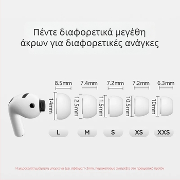 AirPods Pro 3 Σιλικονούχα καπάκια αυτιών – Ανταλλακτικά καλύμματα ακουστικών, με μείωση θορύβου 30%, απομόνωση ήχου, βελτίωση ποιότητας ήχου
