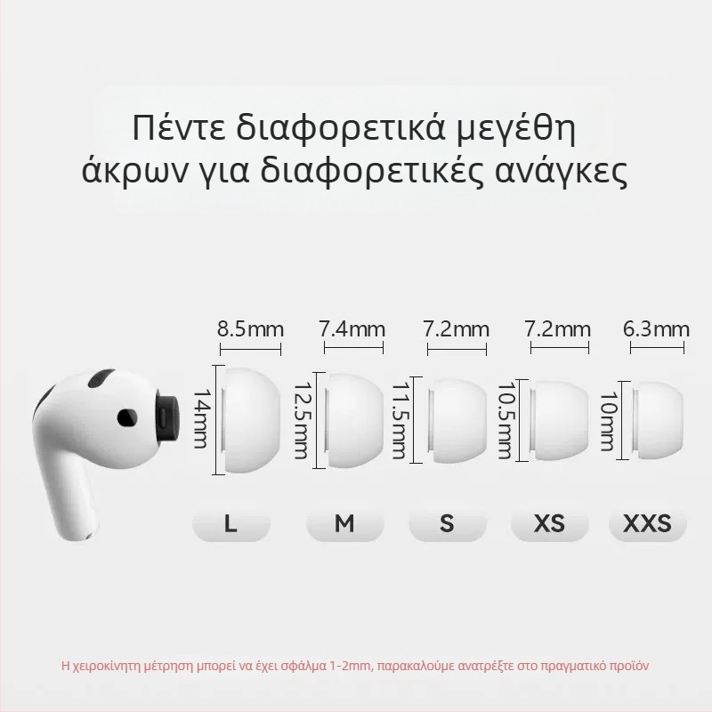 AirPods Pro 3 Σιλικονούχα καπάκια αυτιών – Ανταλλακτικά καλύμματα ακουστικών, με μείωση θορύβου 30%, απομόνωση ήχου, βελτίωση ποιότητας ήχου
