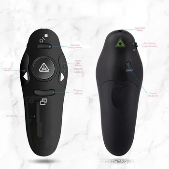 PPT Πένα Μεταφοράς Σελίδων, Ασύρματο 2.4G USB Λέιζερ Δείκτης, Ματ ABS Κέλυφος, Μοντέλο k100A, Διαθέσιμη Εκτύπωση Λογοτύπου, Διαμόρφωση